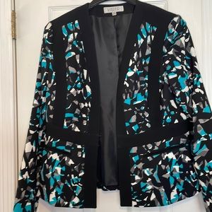 Geometric Print Kasper Blazer